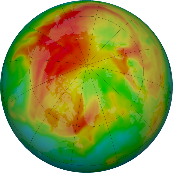 Arctic ozone map for 07 March 2012